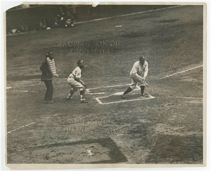 1927 Babe Ruth "World Series Home Run" Type I Photo (PSA/DNA)